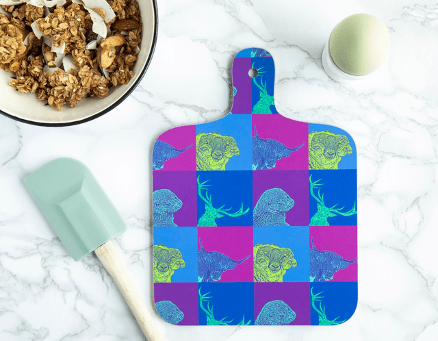 Outer Hebrides Animals Mini Chopping Board - Outer Hebrides Reverse
