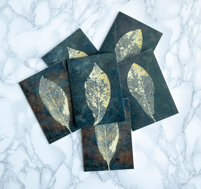 Magnolia Leaves Blank Note Cards x6