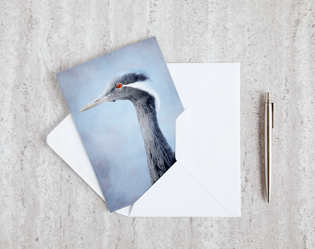 Demoiselle Crane Blank Card