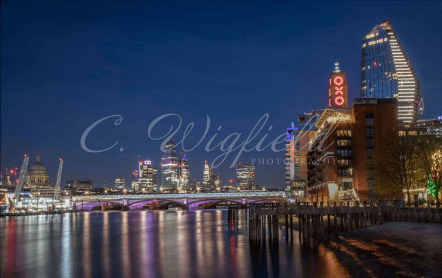 London by Night Blank Card