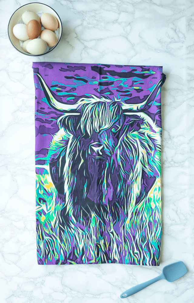 Purple Highland Coo Apron