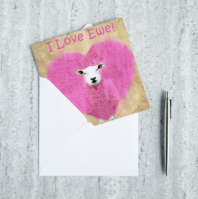 I Love Ewe! Blank Card