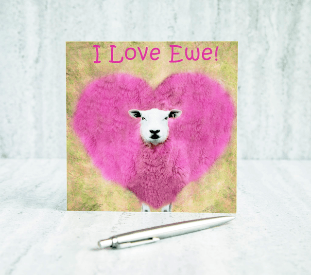 I Love Ewe! Blank Card