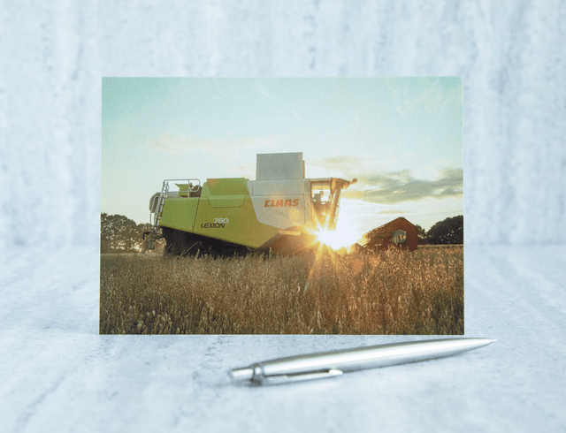 Sunset Harvest Blank Card