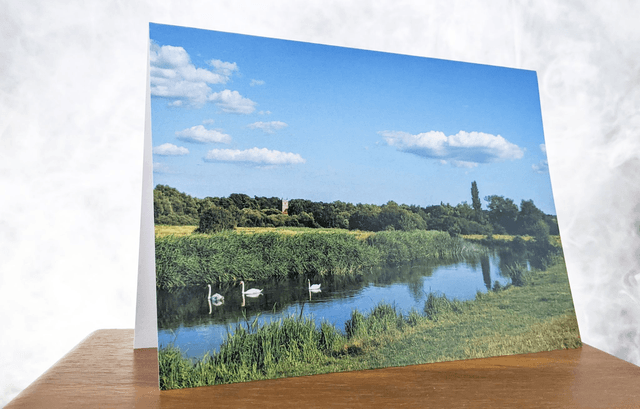 Downton Water Meadow Blank Card