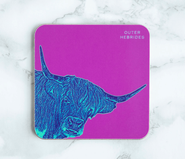 Mad Coo! Outer Hebrides Single Coaster