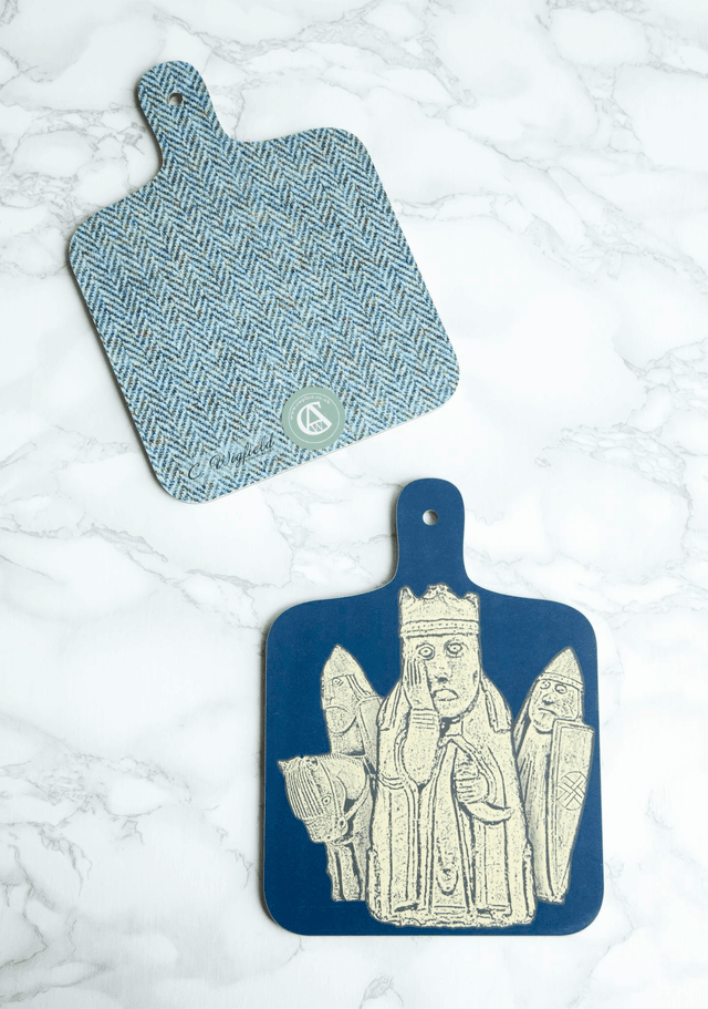 Lewis Chessmen Mini Chopping Board - Tweed Reverse
