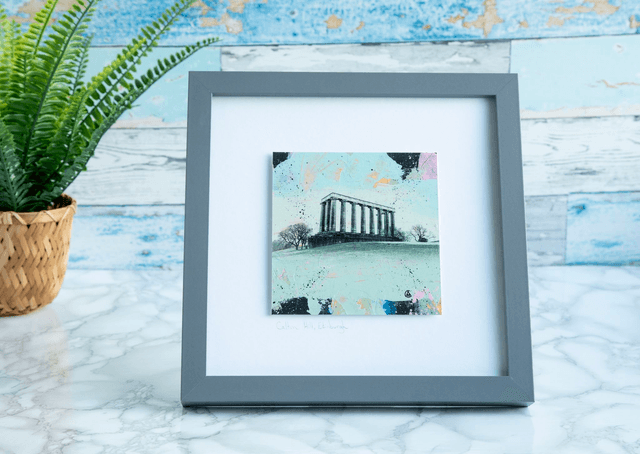 Calton Hill, Edinburgh Mixed Media Original