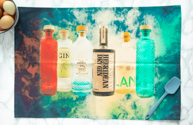 Outer Hebrides Gin Tea Towel
