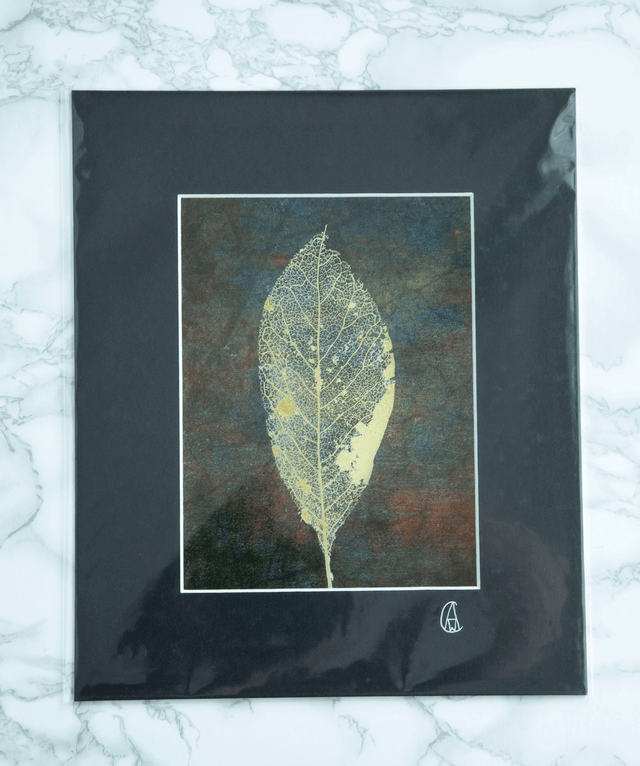 Laced Magnolia Leaf Study I Mounted Print