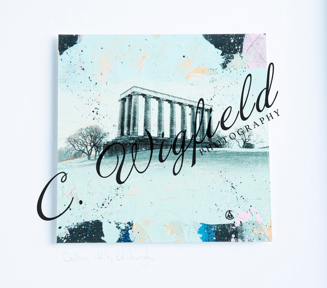 Calton Hill, Edinburgh Mixed Media Original